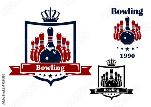 Bowling club emblem or symbol