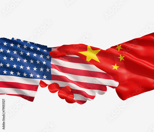 Photography China and US handshake