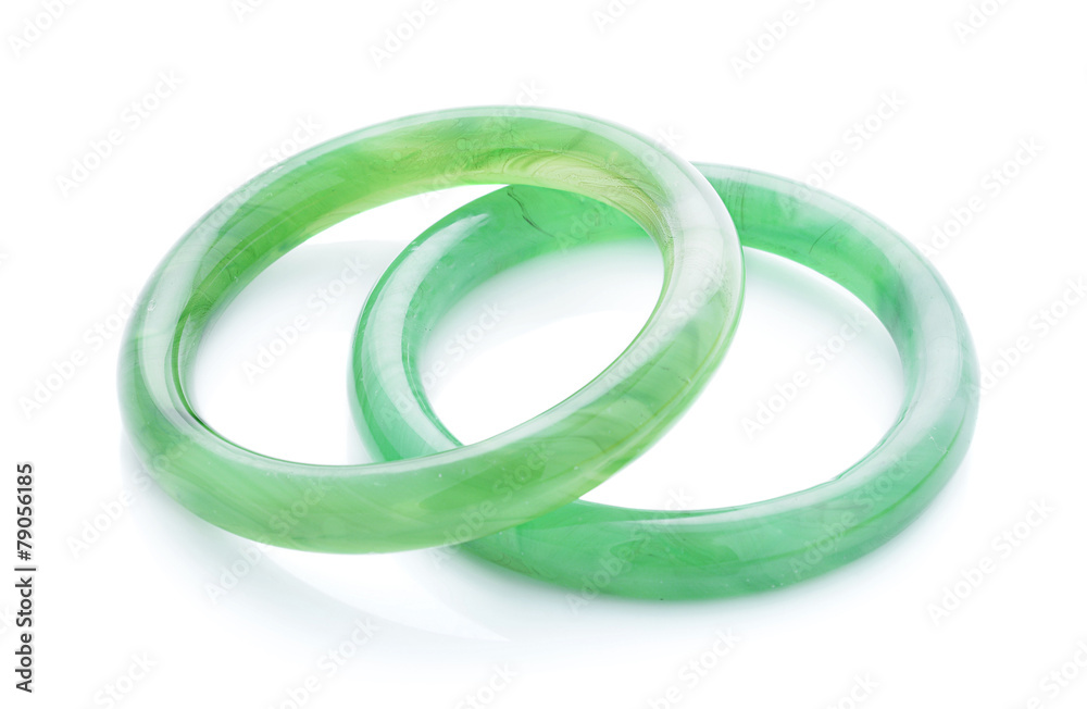 Jade Bangle isolated on white background Jade Bangle isolated on white background