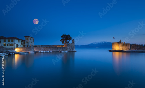 the port of Nafpaktos in Greece photo