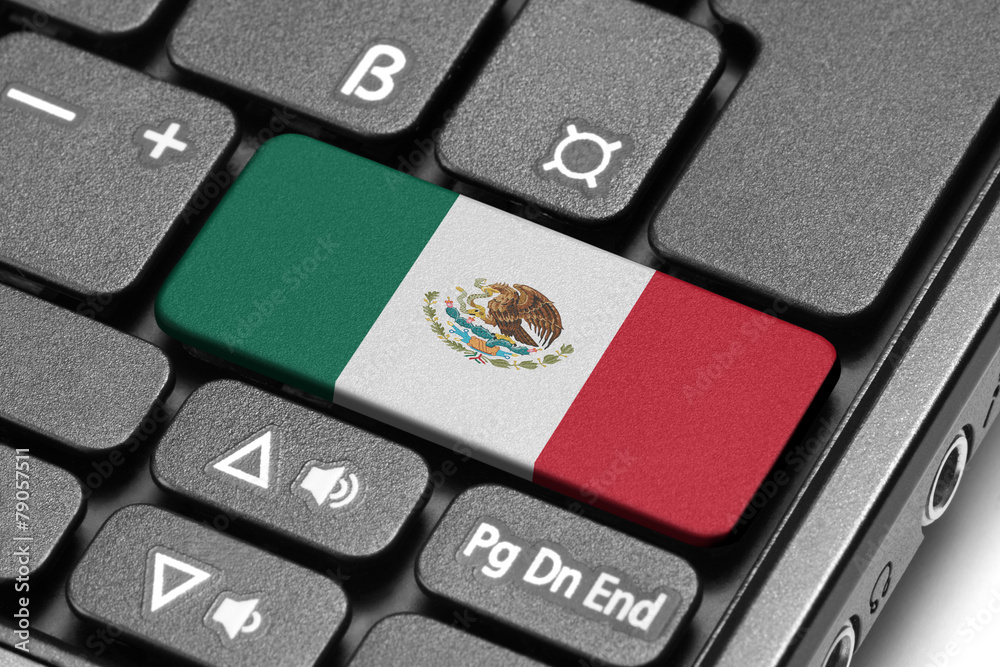 Go to Mexico! Computer keyboard with flag key. Go to Mexico! Computer keyboard with flag key.