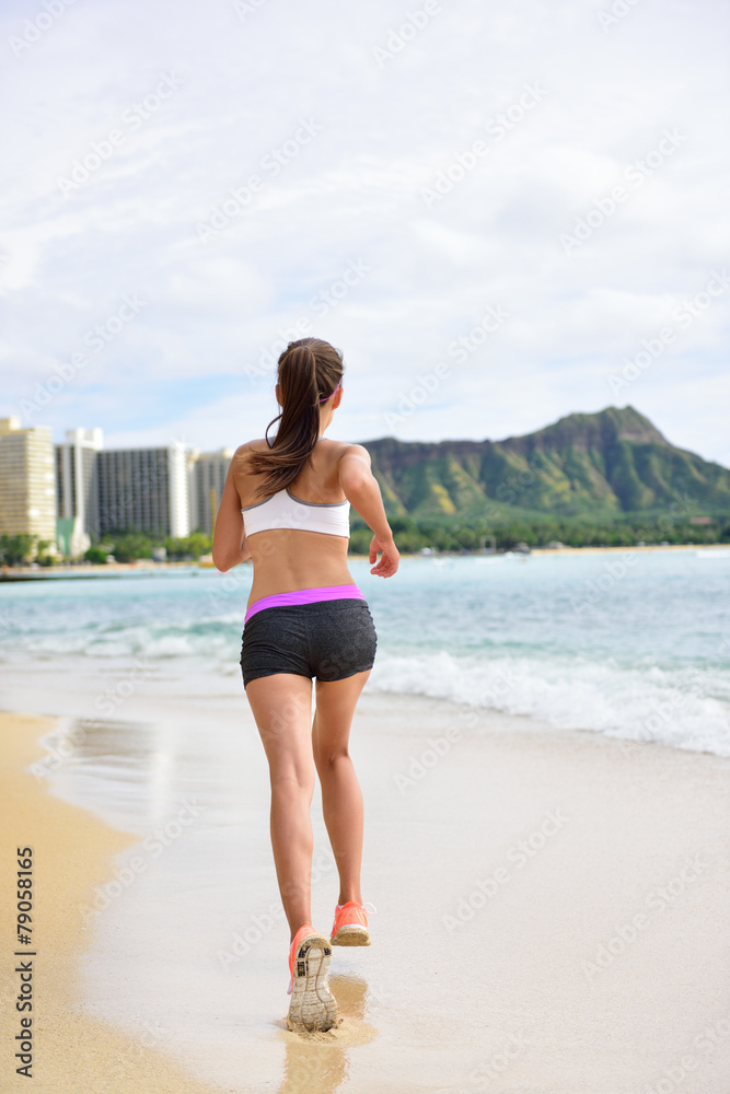 Running exercise - Female runner woman jogging