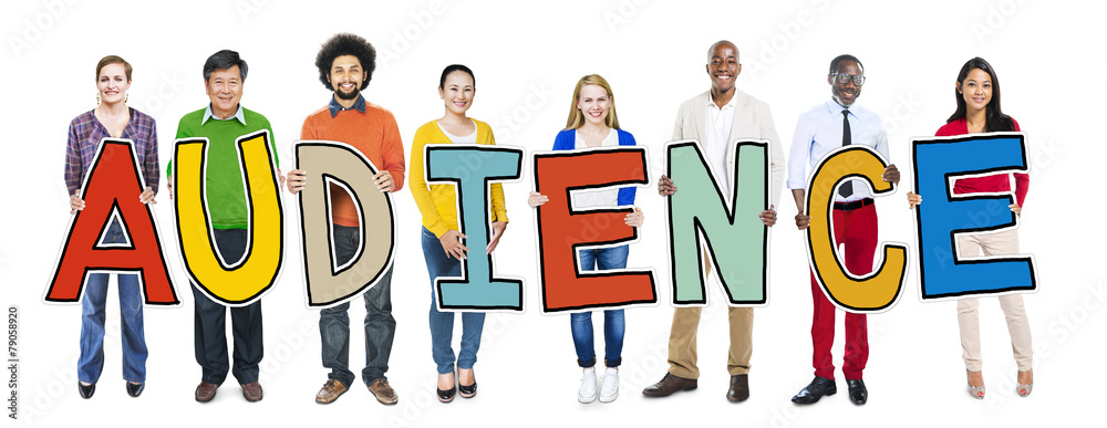 Group of People Standing Holding Audience Letter Group of People Standing Holding Audience Letter