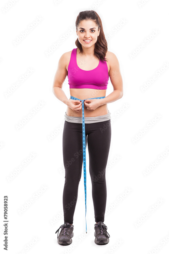 Happy girl getting in shape Happy girl getting in shape