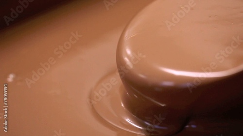 pastry chef working chocolate Easter eggs