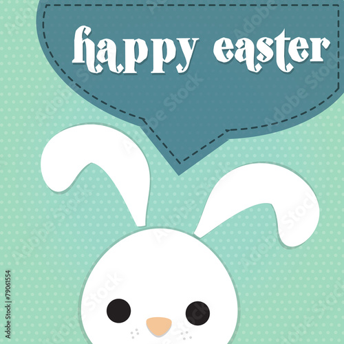 rabbit say happy easter
