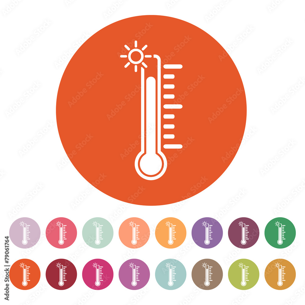 Thermometer icon high temperature symbol Vector Image