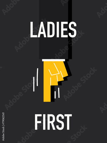 Words LADIES FIRST