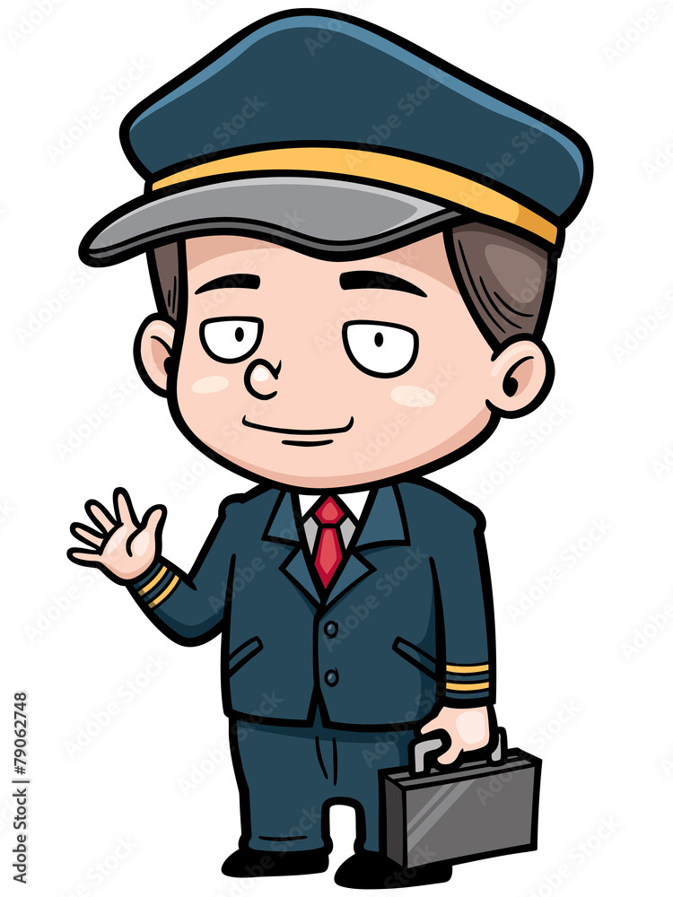 Vector illustration of flight pilot