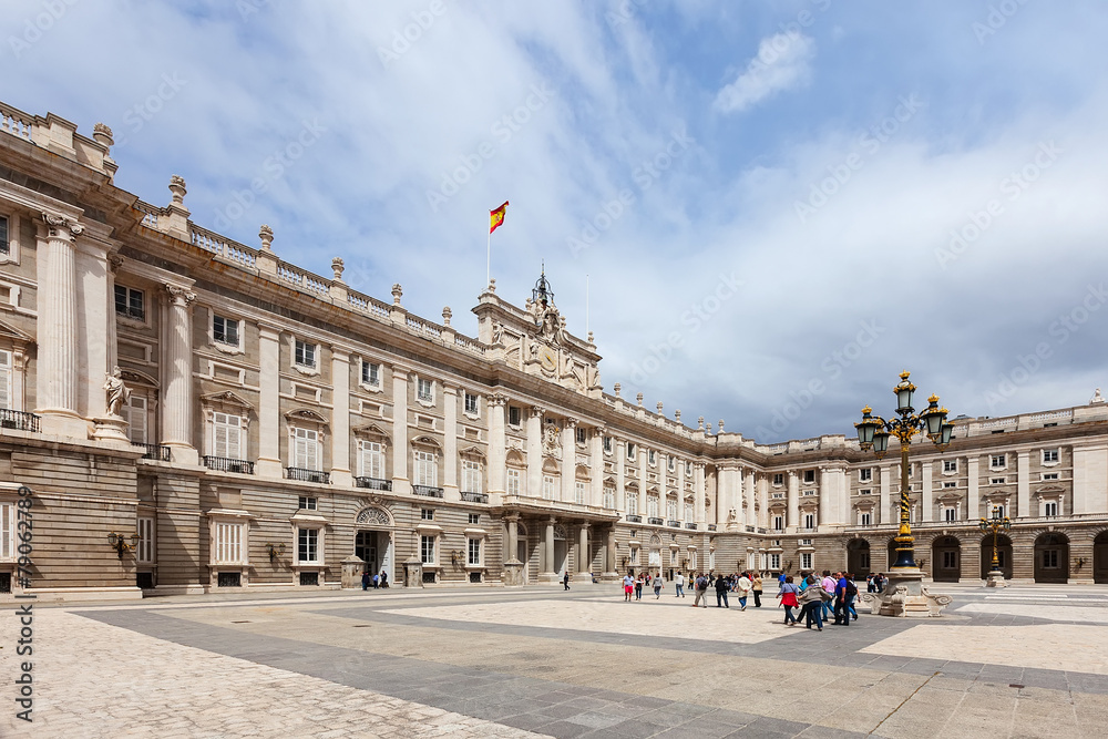 Day view of Royal Palace in Madrid