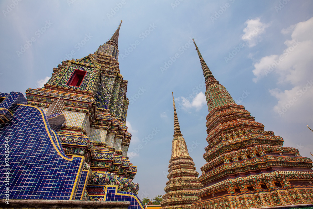 Fototapeta premium Buddhist temple, Wat Pho in Bangkok ,Asia Thailand