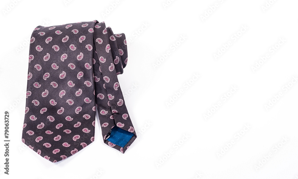 tie roll isolated on white background. tie roll isolated on white background.