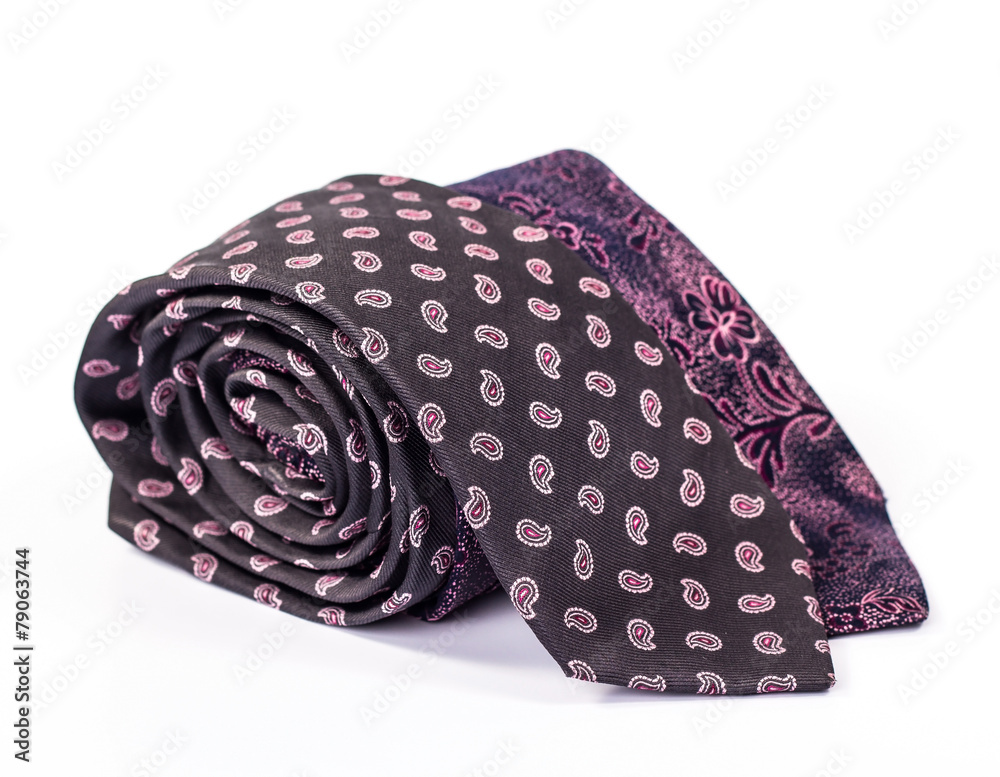 tie rolls isolated on white background tie rolls isolated on white background