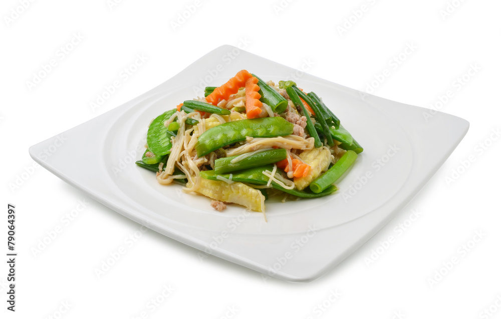 fried mix colorful vegetables and herb fried mix colorful vegetables and herb