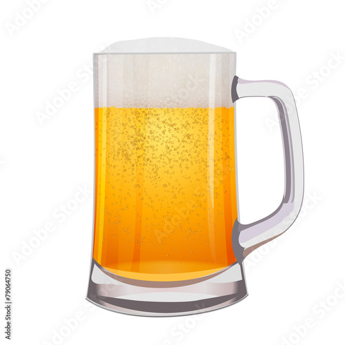 Excellent Isolated mug of beer. Vector illustration