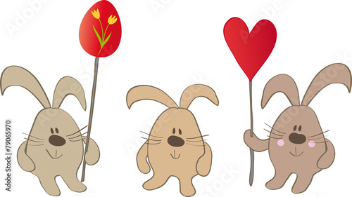 3 süße Osterhasen