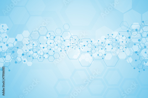 Abstract background medical substance and molecules.
