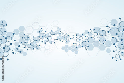 Abstract background medical substance and molecules.