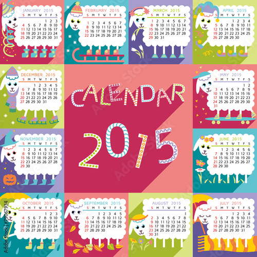 calendar 2015 sheep