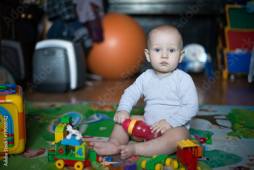 Portrait of boy drinking glass of water