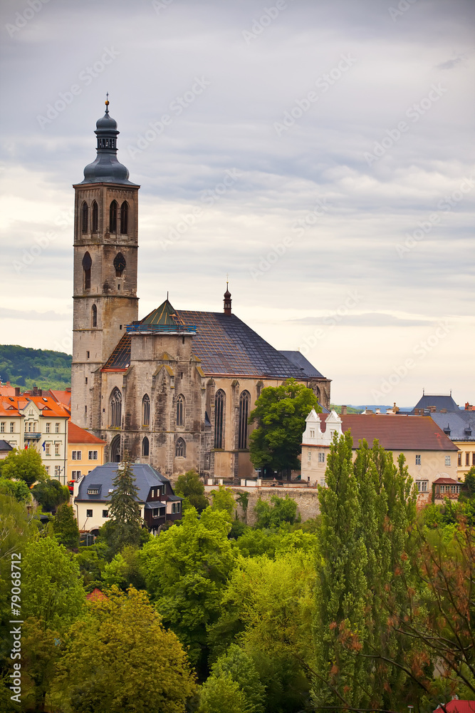 View to Saint James cathedral in Kutna Hora