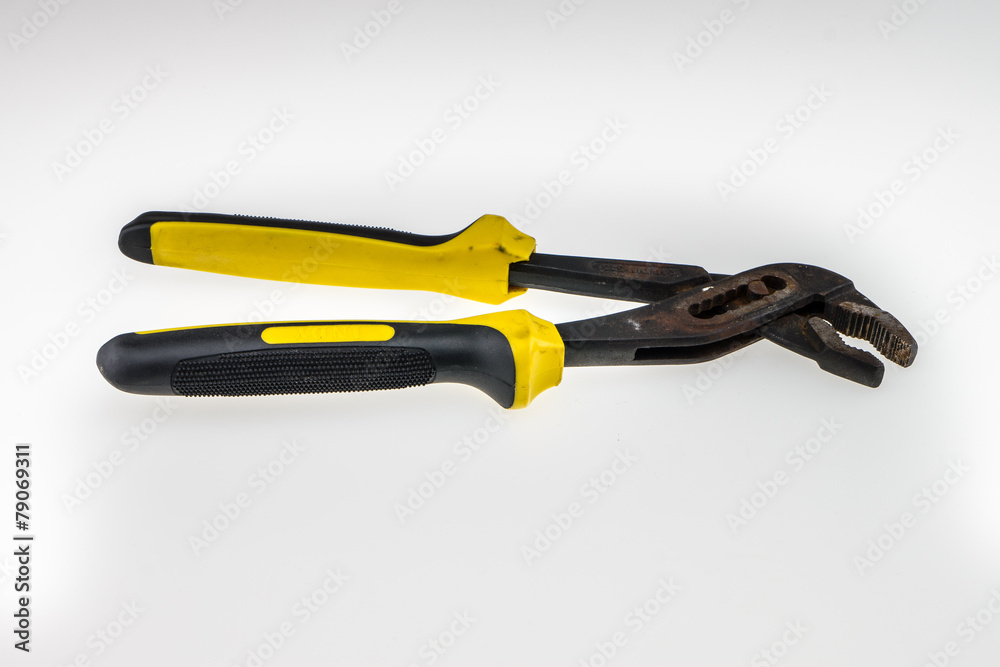 Fototapeta premium old pliers yellow and black color