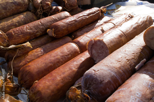 Sausages at the Market