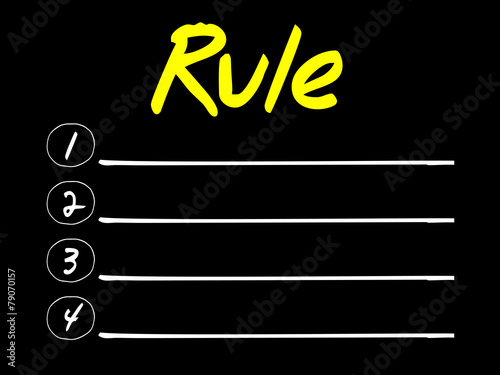 RULE blank list, business concept