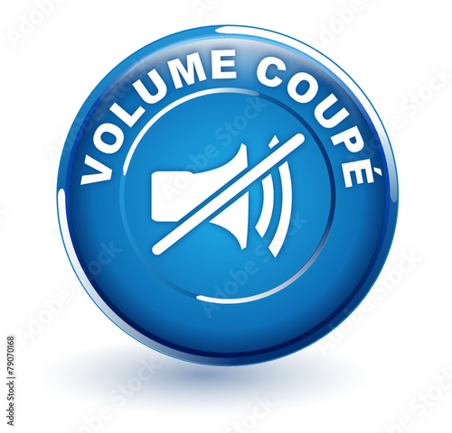 volume coupé sur bouton bleu