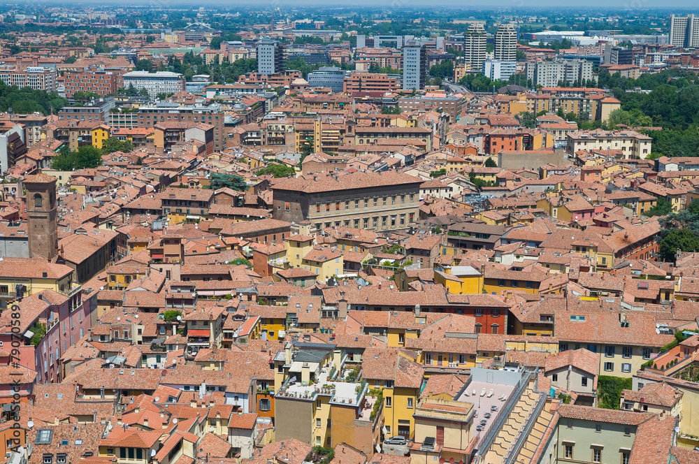 Panoramic view of Bologna. Emilia-Romagna. Italy.