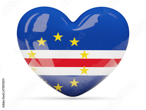 Wallpaper Mural Heart shaped icon with flag of cape verde Torontodigital.ca