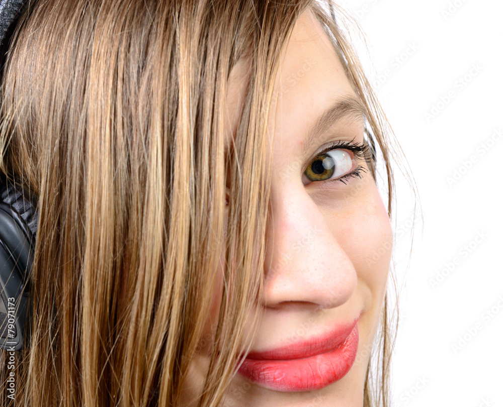 face of a teenage girl