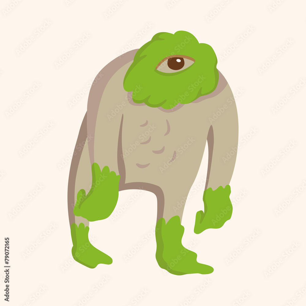 Obraz premium monster cartoon theme elements vector,eps