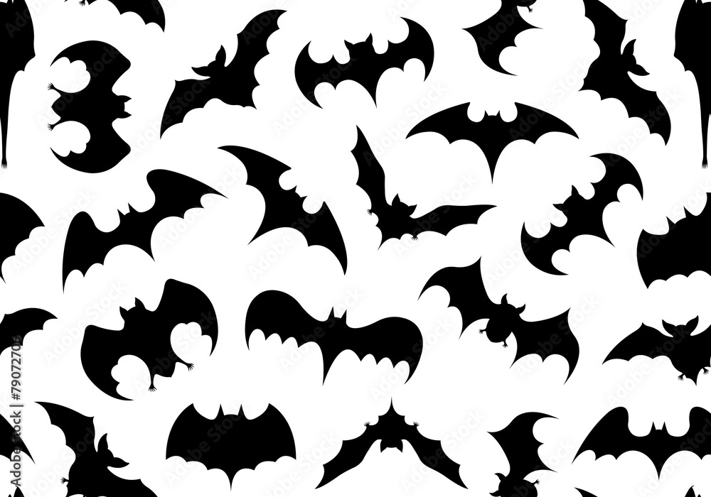 Seamless bats background isolated on white Seamless bats background isolated on white
