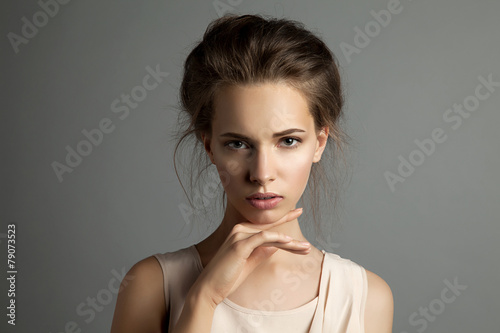 Canvas Print Studio portrait of caucasian girl