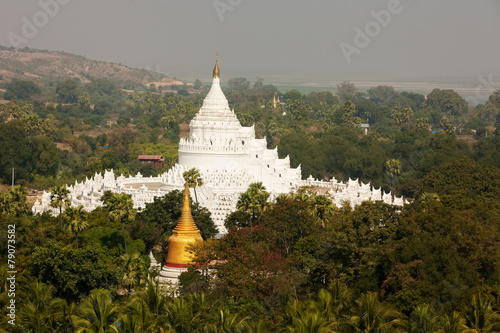 The white pagoda of Hsinbyume paya temple, photo
