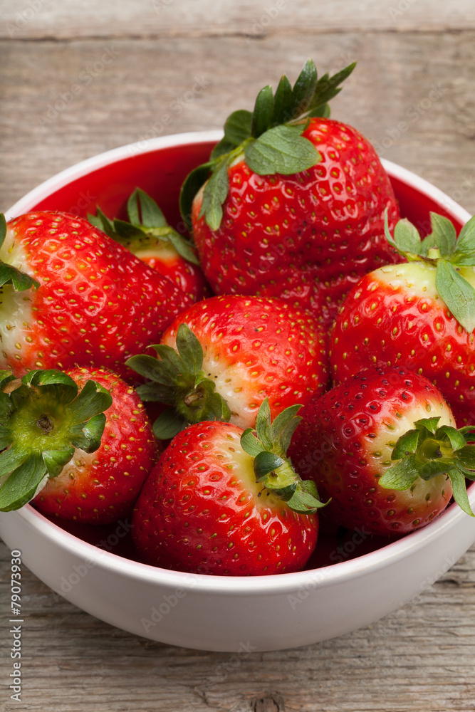 Fresh strawberries bowl. Fresh strawberries bowl.