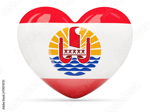 Free Download Heart shaped icon with flag of french polynesia - GFXLoad