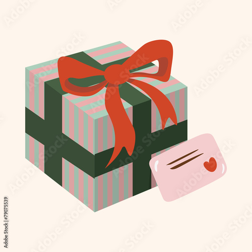 gift theme flat icon elements background,eps10