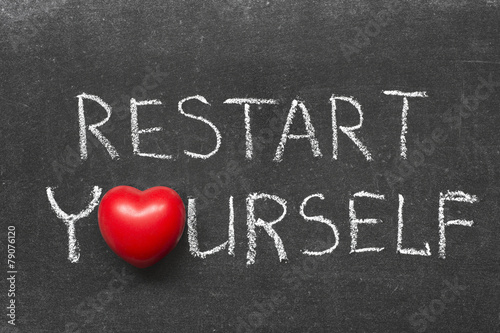 Obraz na płótnie restart yourself