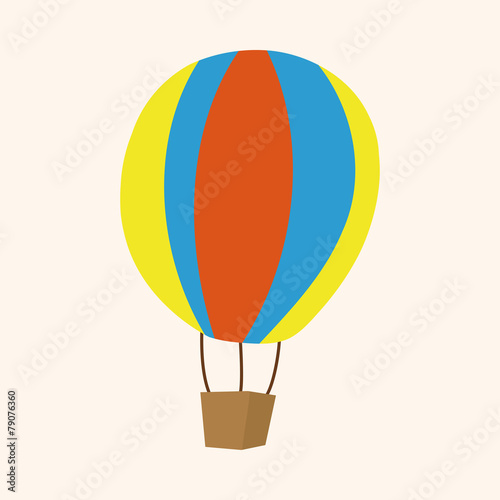 hot air ballon theme elements vector,eps