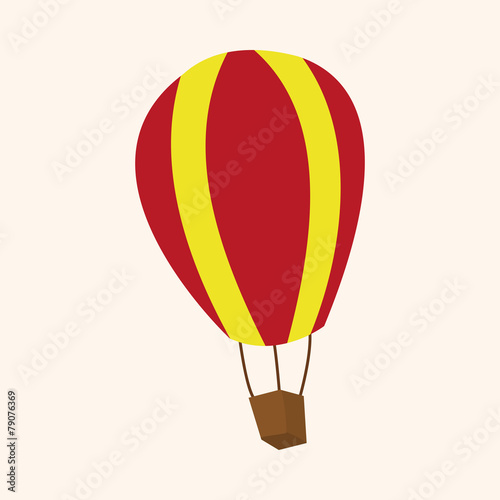 hot air ballon theme elements vector,eps