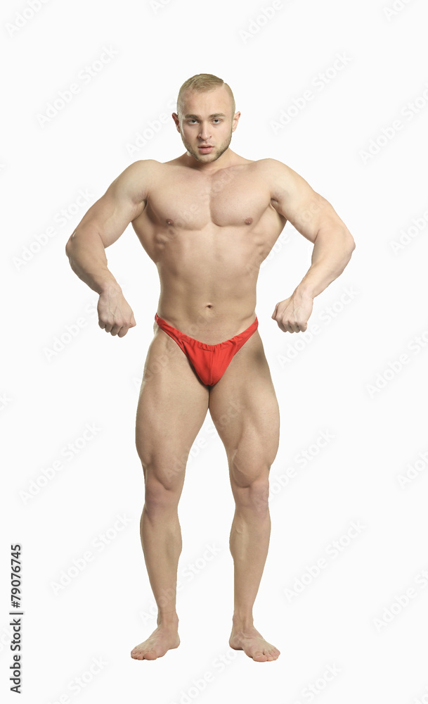 Bodybuilder posing