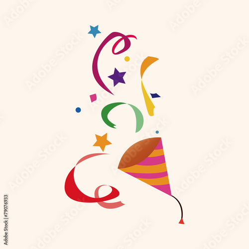 party horn theme elements vector,eps