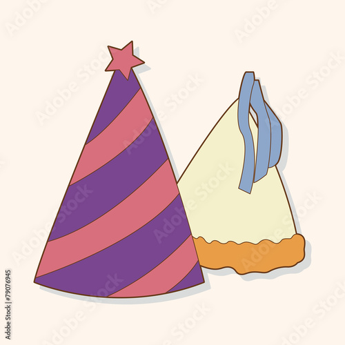 birthday hat theme elements vector,eps