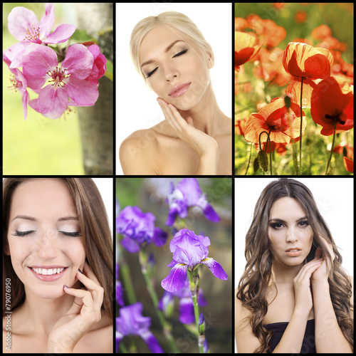 Beautiful women and flowers...
