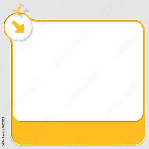 yellow text box with pushpin and arrow