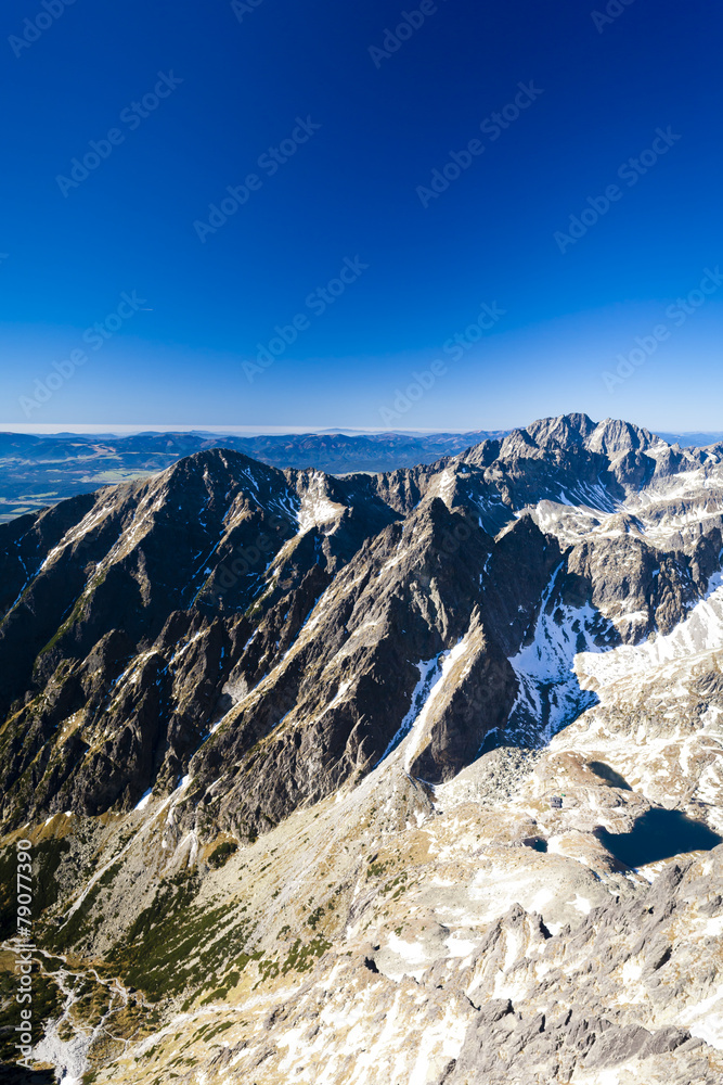view from Lomnicky Peak, Vysoke Tatry (High Tatras), Slovakia