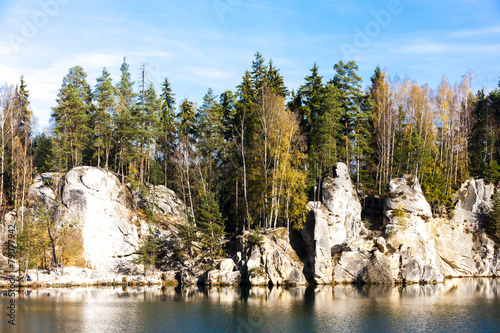 Piskovna lake, Teplice-Adrspach Rocks, Czech Republic photo