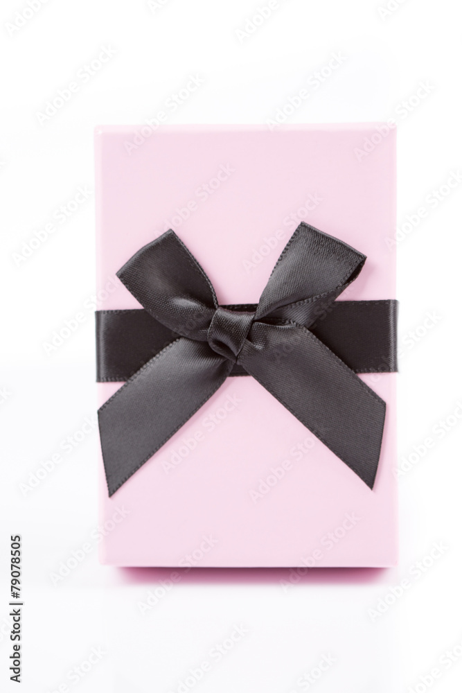Pink gift box on white background isolated Pink gift box on white background isolated
